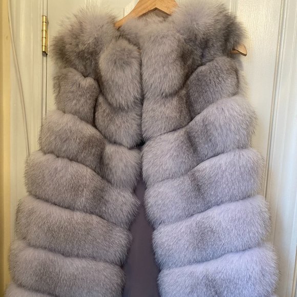 GORSKI Chevron Fox Fur Vest